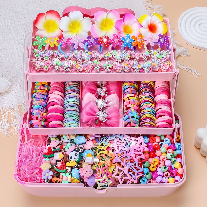 Travel Accessories For 10 Year Old Girl - 546Pcs Set Aksesoris Rambut Elastis Tinggi