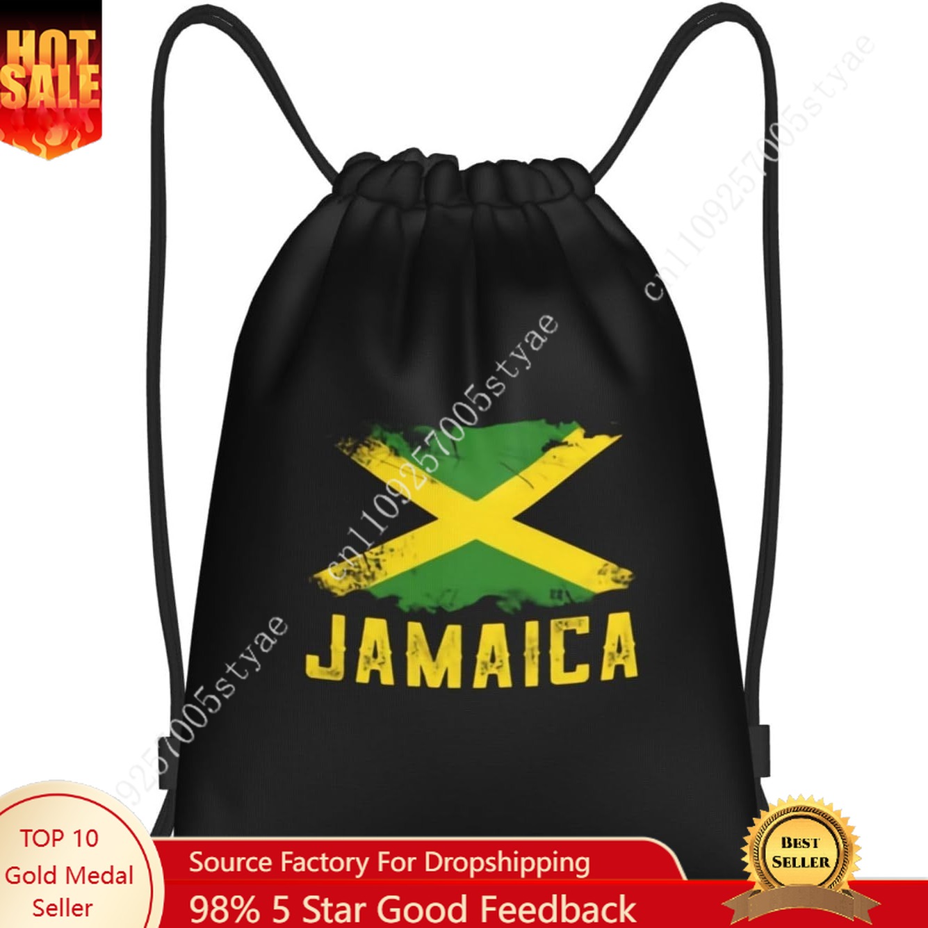Travel Accessories For Jamaica - Tas Serut Bendera Jamaika, Tas Ransel