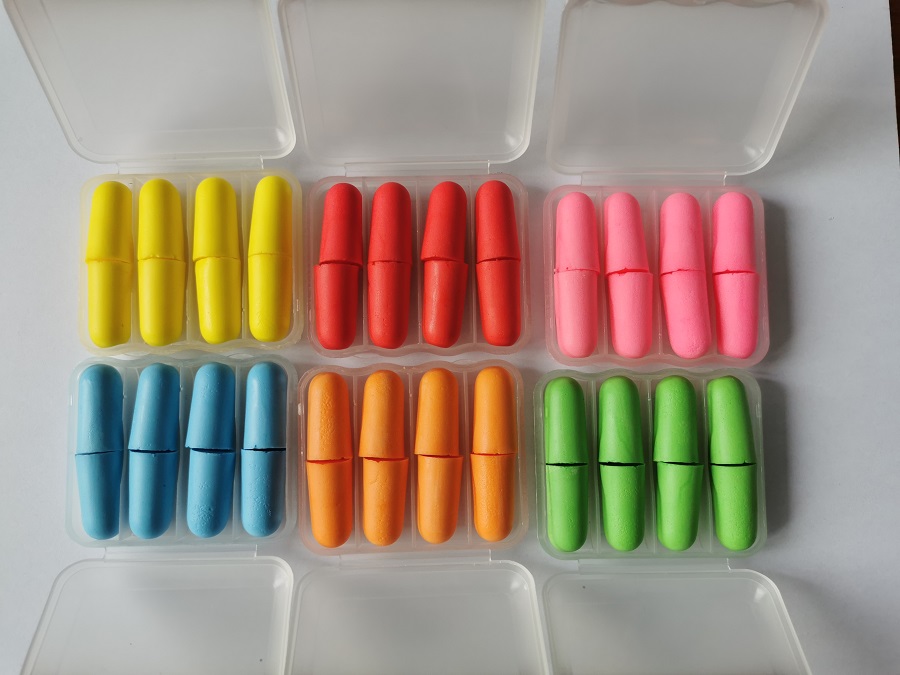 Earplug Set Foam - 4 Pasang/Set Kenyamanan Kebisingan Pengurangan Busa