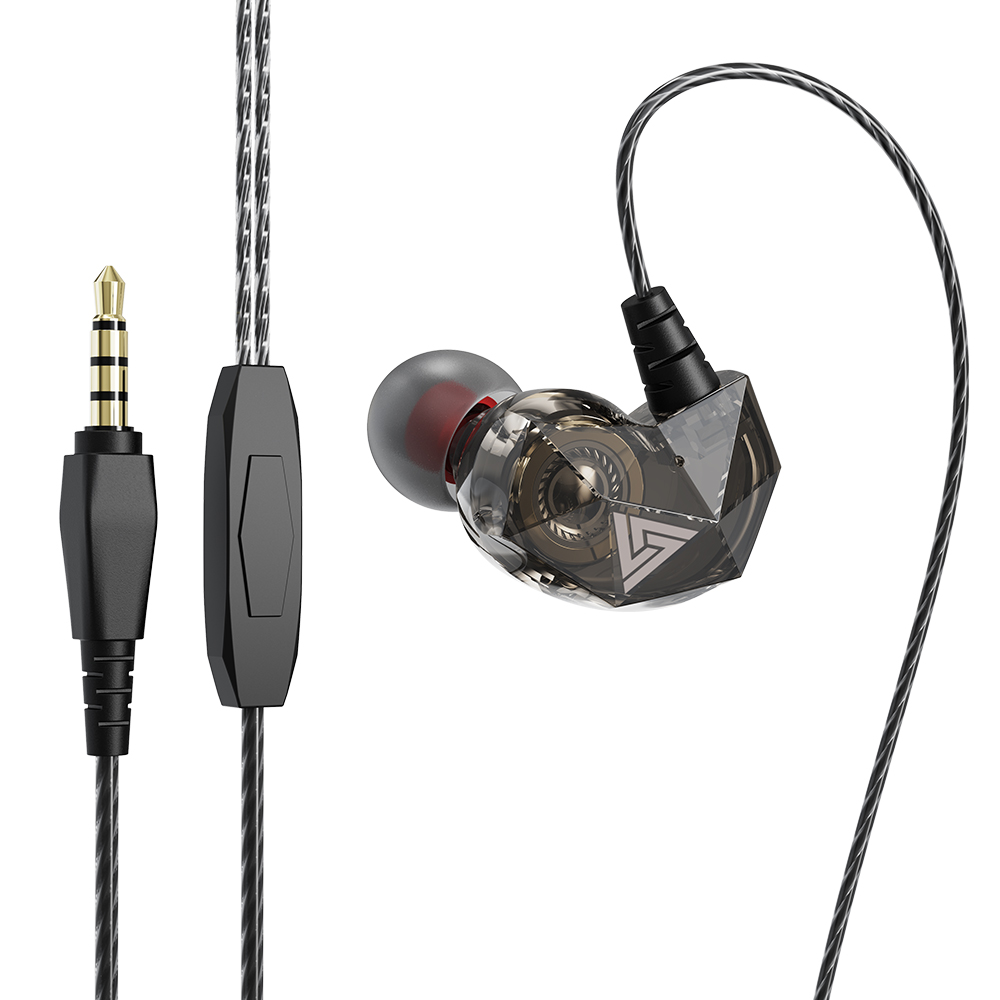 Earplug Set Foam - QKZ AK2 Earphone Berkabel Hitam HiFi
