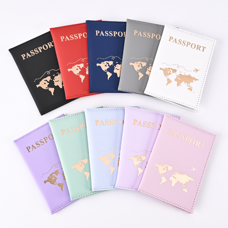 Travel Accessories Passport Holder - Sarung pelindung paspor kulit PU, dompet