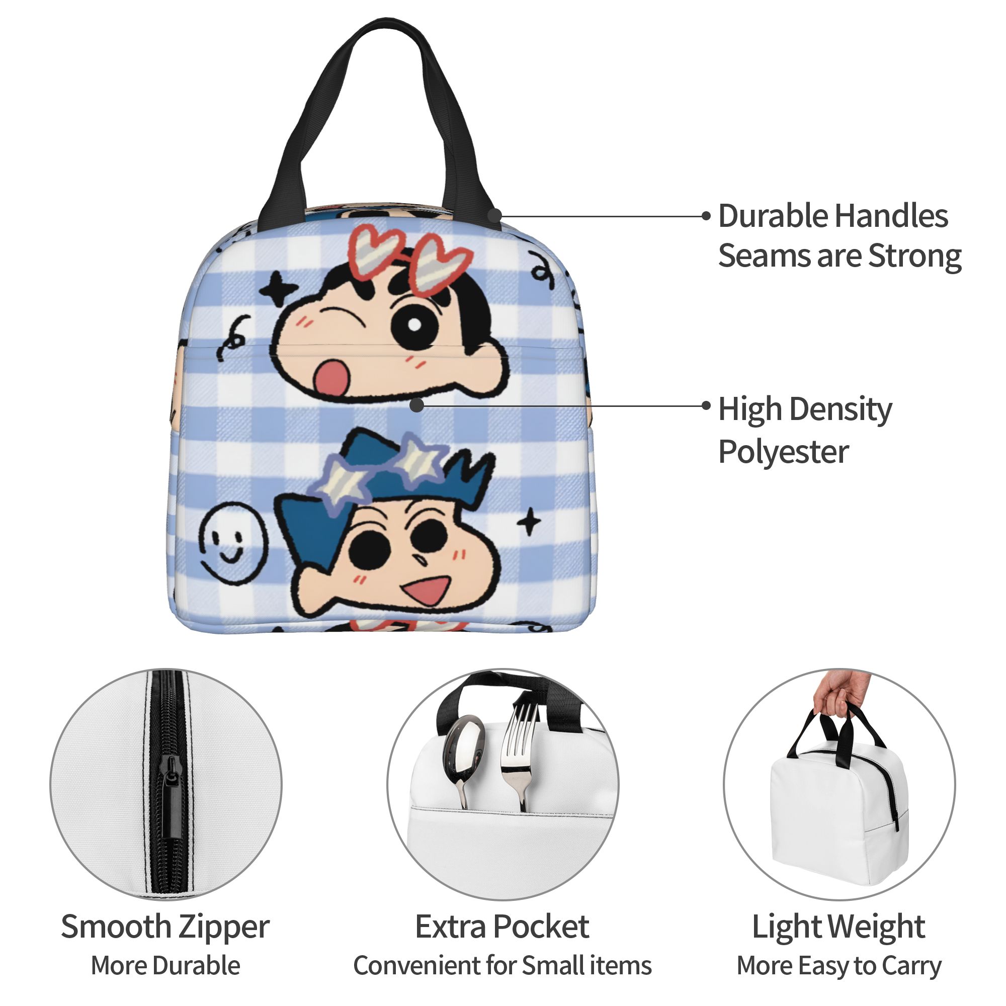 Travel Accessories 2022 - Tas Makan Siang Terisolasi Crayons S-Shinchans