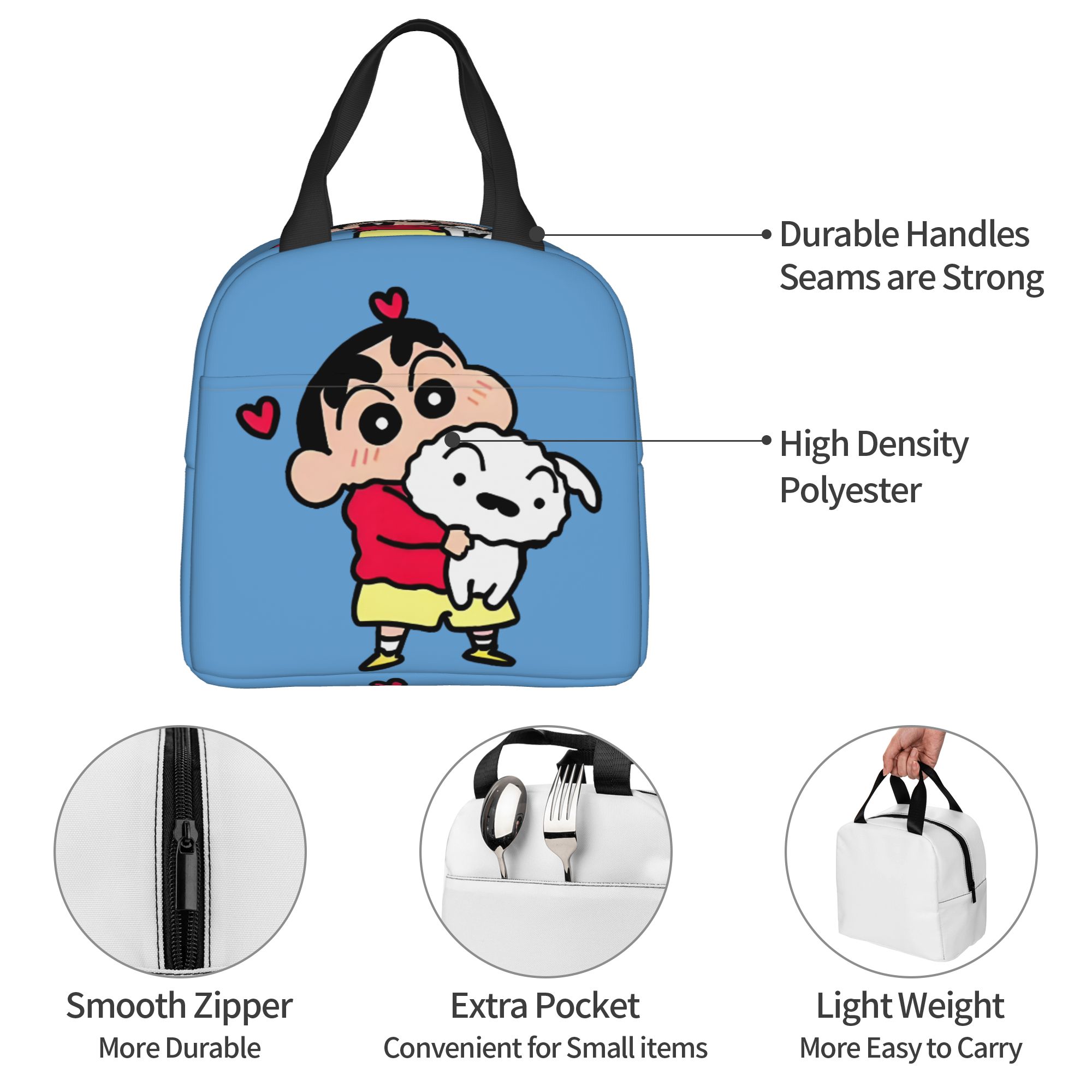 Travel Accessories 2022 - Tas Makan Siang Terisolasi Crayons S-Shinchans