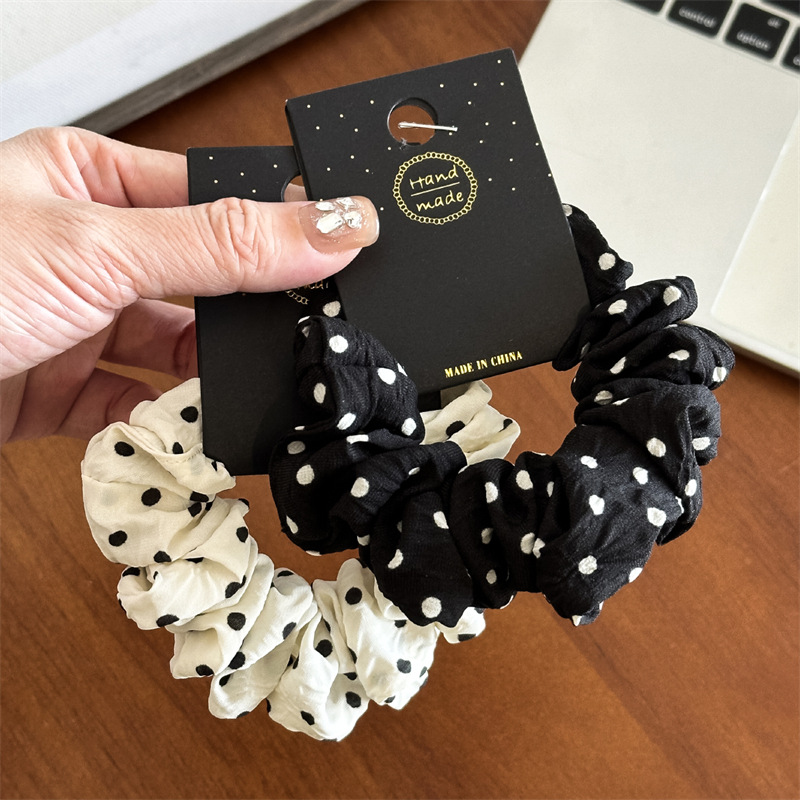 Travel Accessories Gifts For Women - 11Cm/14Cm Dot Kain Scrunchies Wanita Anak