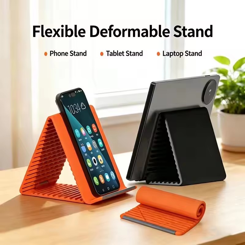 Travel Accessories Holder - Penyangga Ponsel Portabel Silikon, Dudukan Tablet