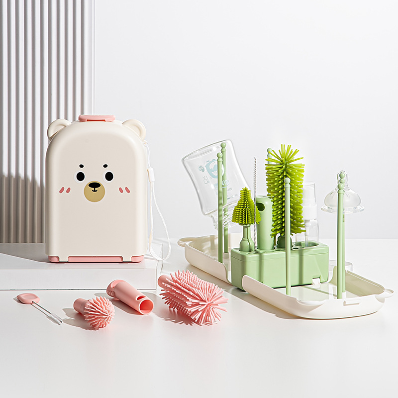 Travel Accessories For 3 Year Old - Set Sikat Botol Bayi Perjalanan -