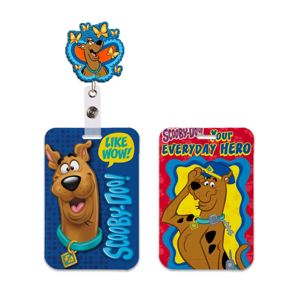 Travel Accessories Dog - Tempat Kartu Anjing Kartun dengan Tali