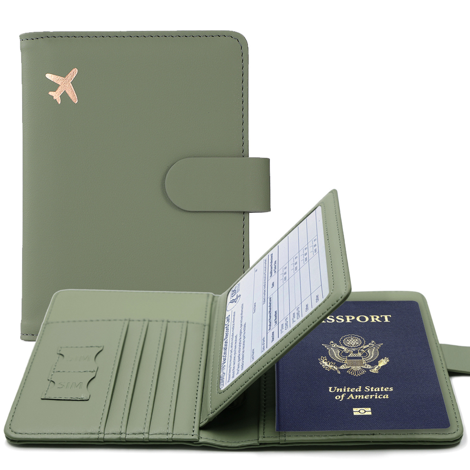 Travel Accessories Passport Holder - Sarung pelindung paspor RFID multifungsi, dompet