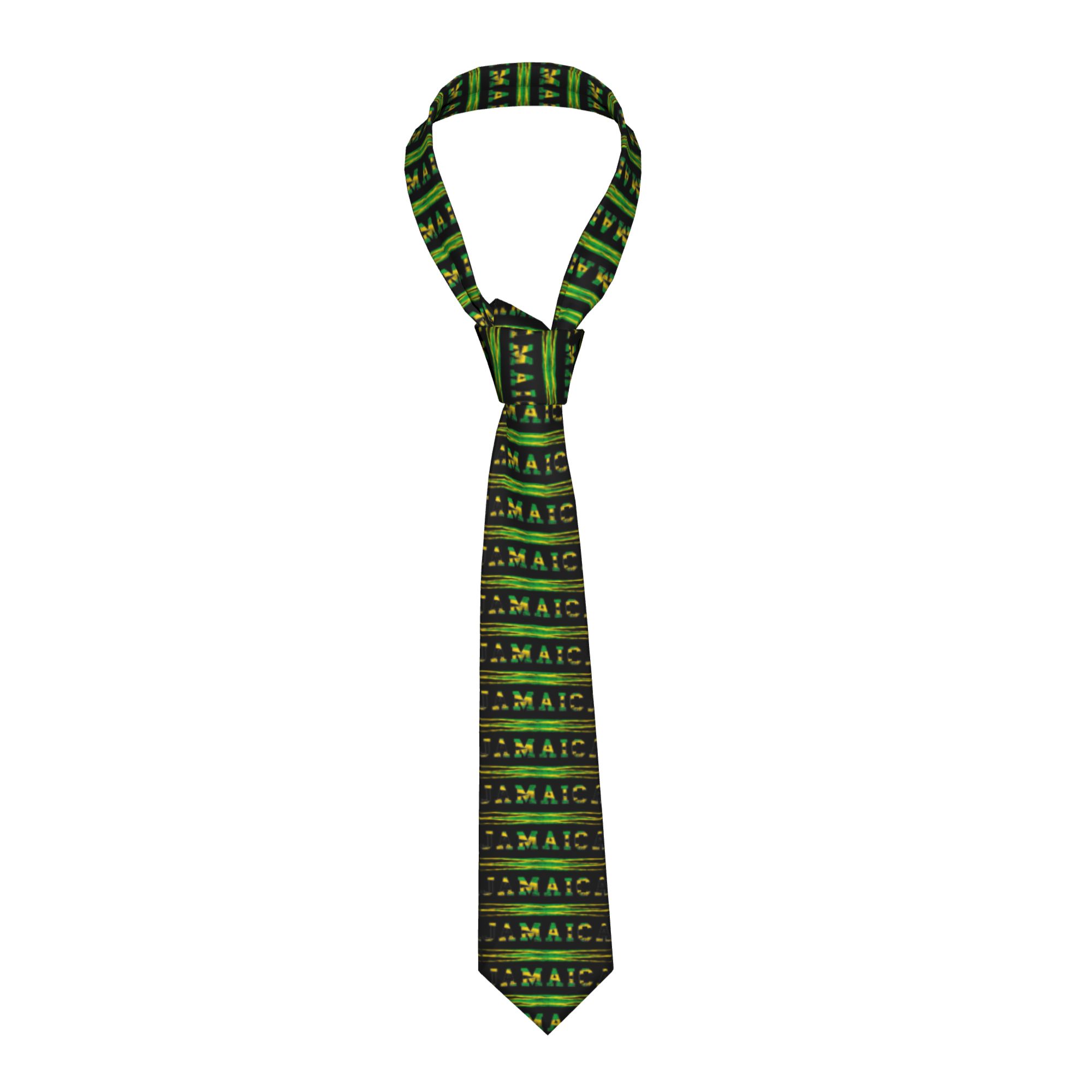 Travel Accessories For Jamaica - Dasi Pria Liburan Jamaika Bendera Jamaika