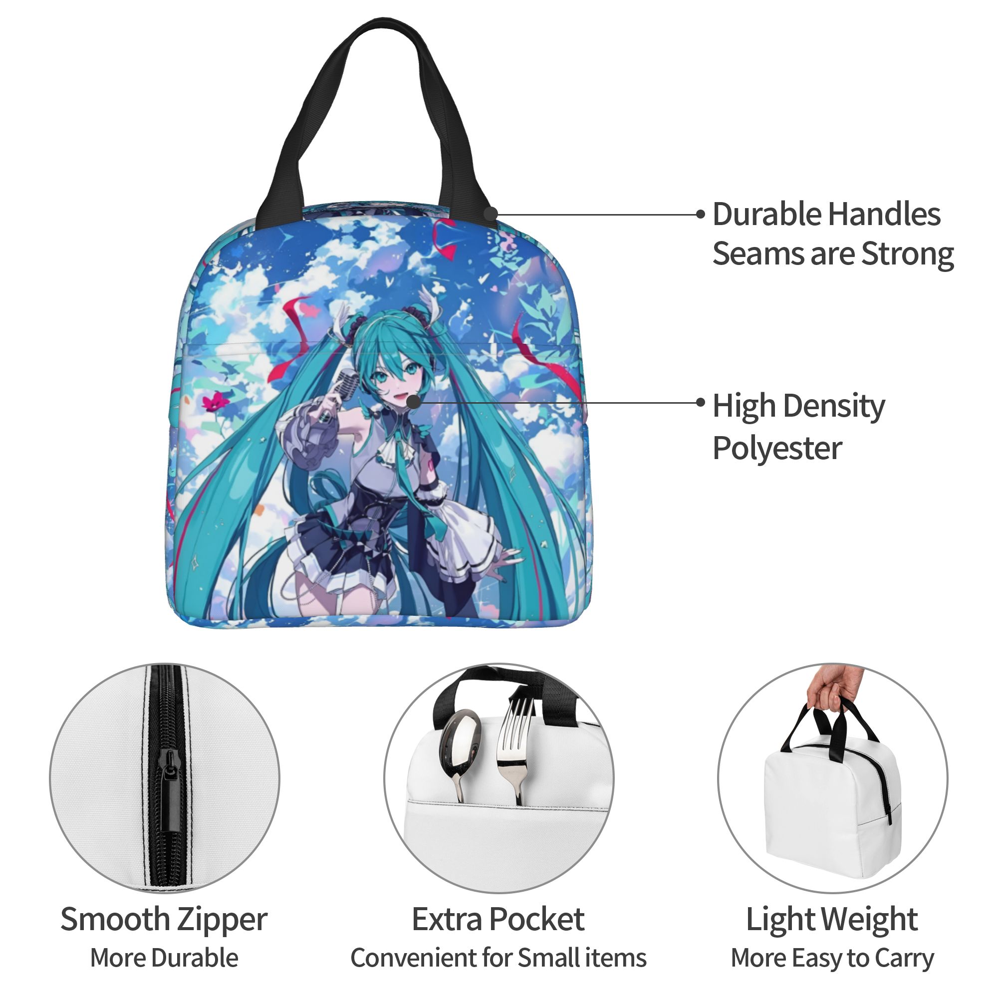 Travel Accessories 2022 - Tas Makan Siang Terisolasi H-Hatsunes Kustom