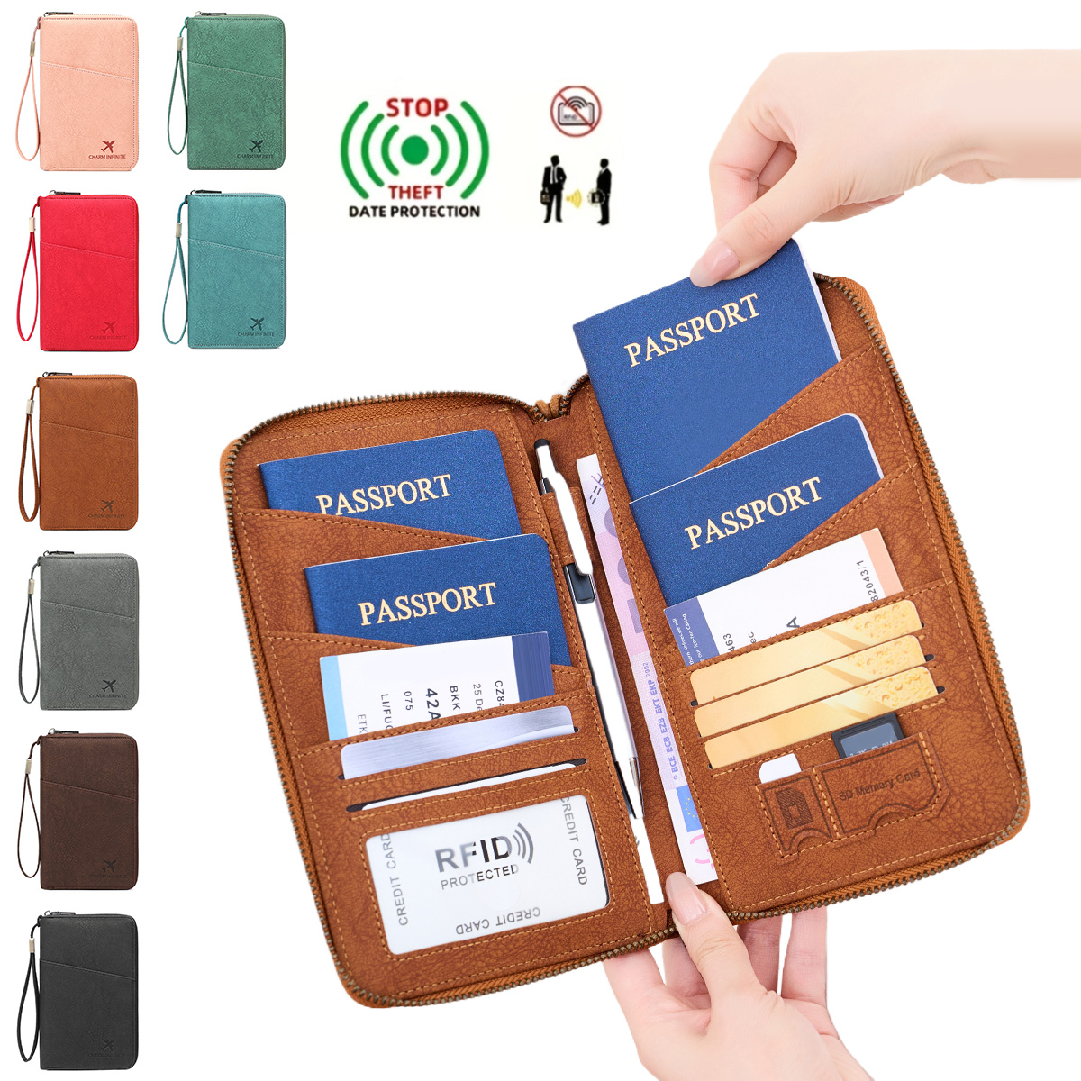Travel Accessories Passport Holder - ·Tempat Paspor Perjalanan RFID Anti-pencurian Baru,