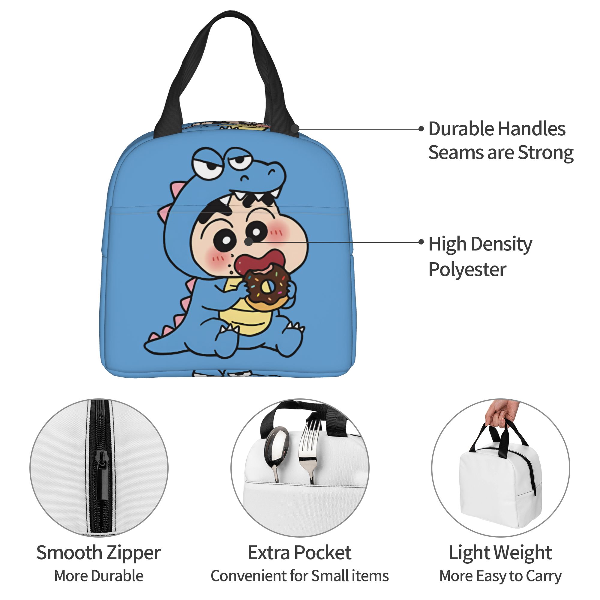 Travel Accessories 2022 - Tas Makan Siang Terisolasi Crayons S-Shinchans