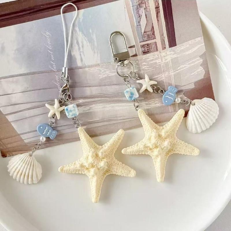 Travel Accessories Gifts For Women - Gantungan Kunci Kerang Kreatif Bentuk Bintang