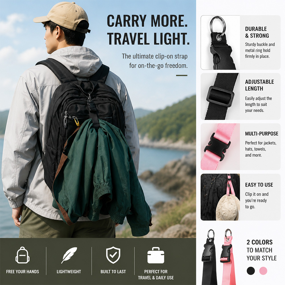 Travel Accessories Gifts For Women - Tali Bagasi Anti Maling Portabel Gesper