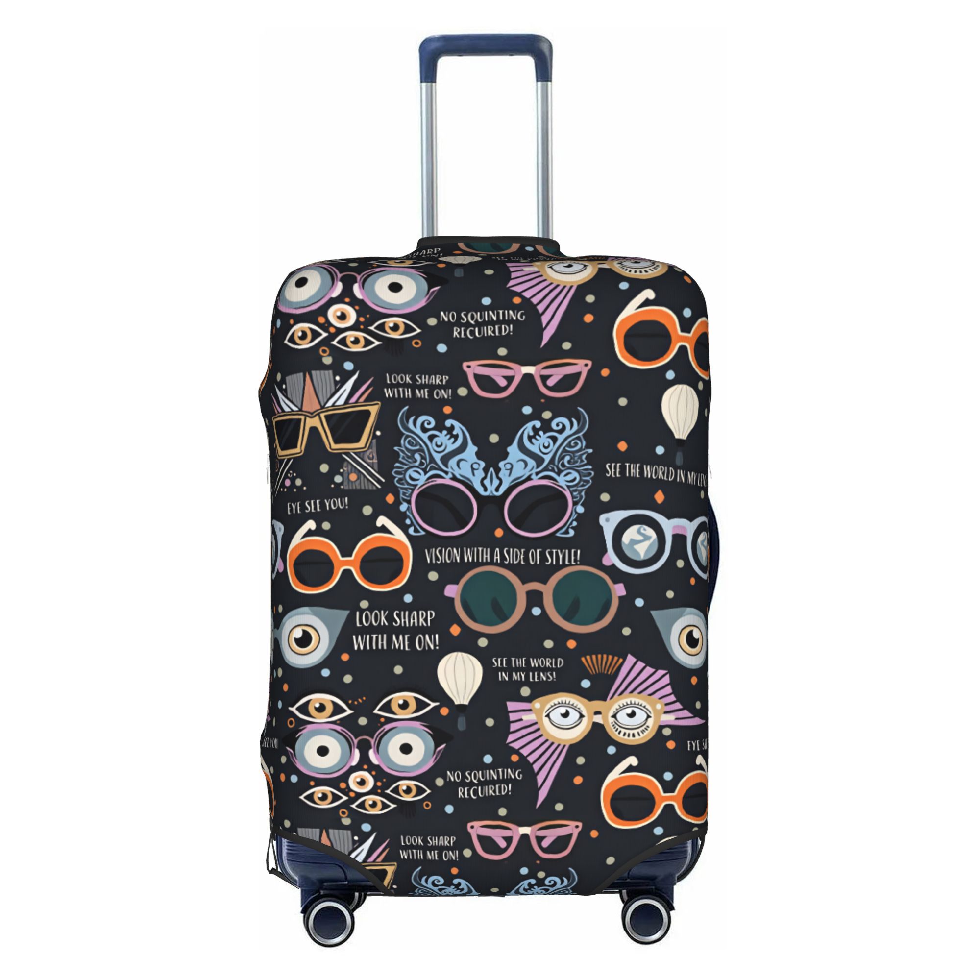 Quirky Travel Accessories - Kacamata Hitam Unik, Penutup Koper Lucu,