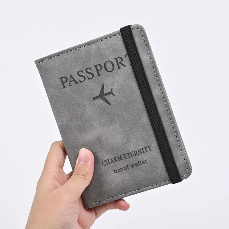 Travel Accessories Passport Holder - Dompet kulit PU pria, dompet pemegang