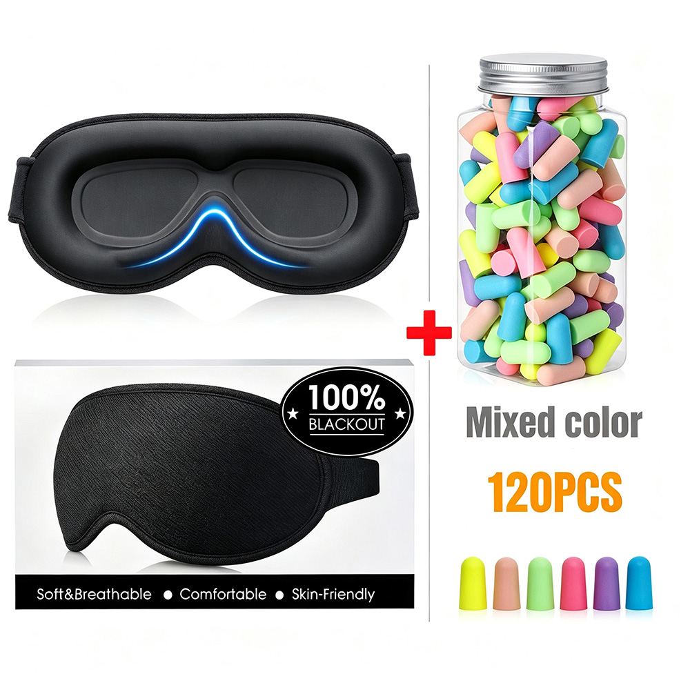 Earplug Set Foam - Set Kombinasi Tidur - Masker Tidur