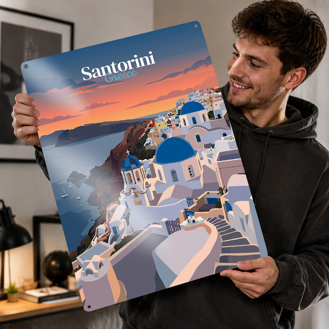 Poster Logam Bertekstur 3D Per - Travel Accessories Greece ulasan dan harga