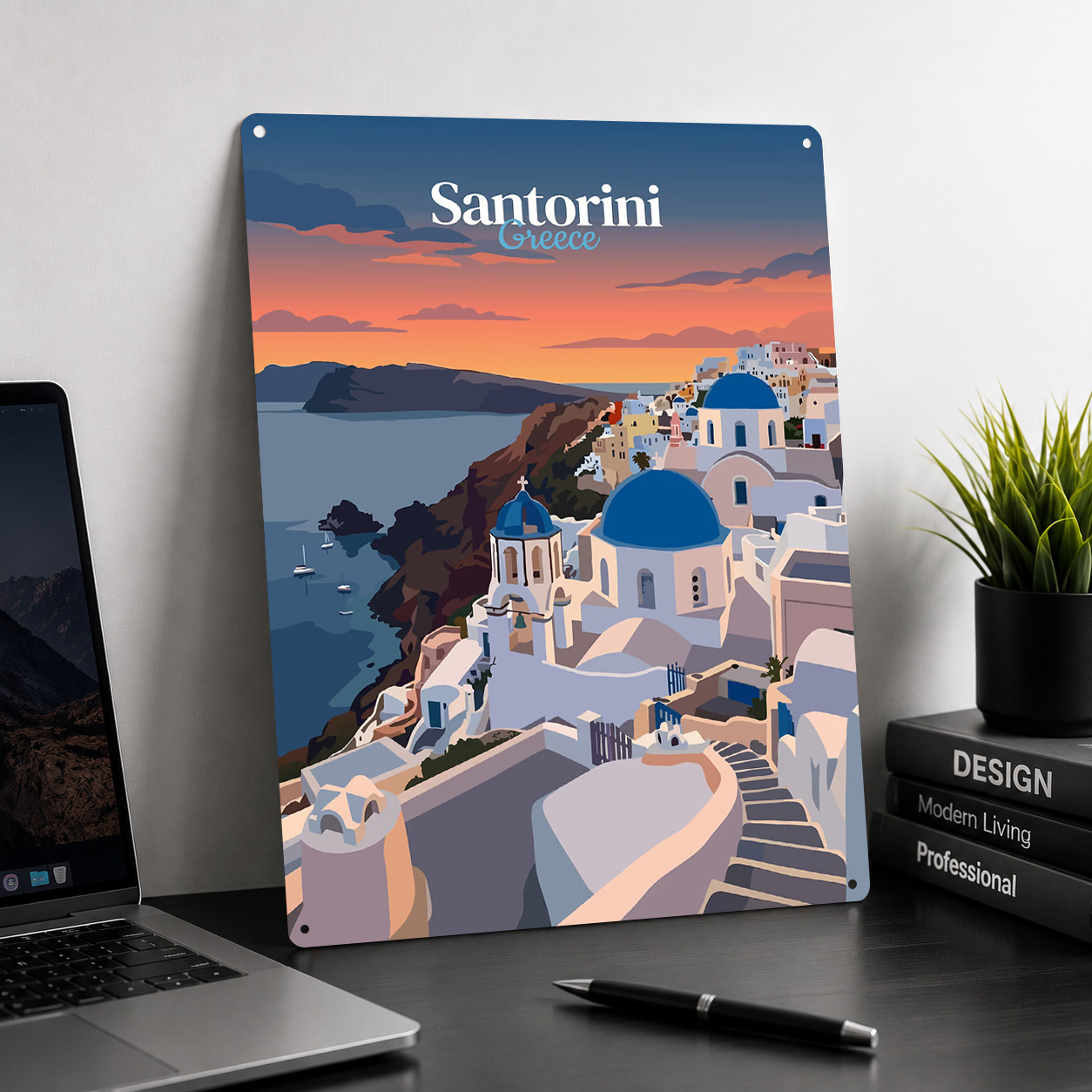 Poster Logam Bertekstur 3D Per - Travel Accessories Greece ulasan dan harga
