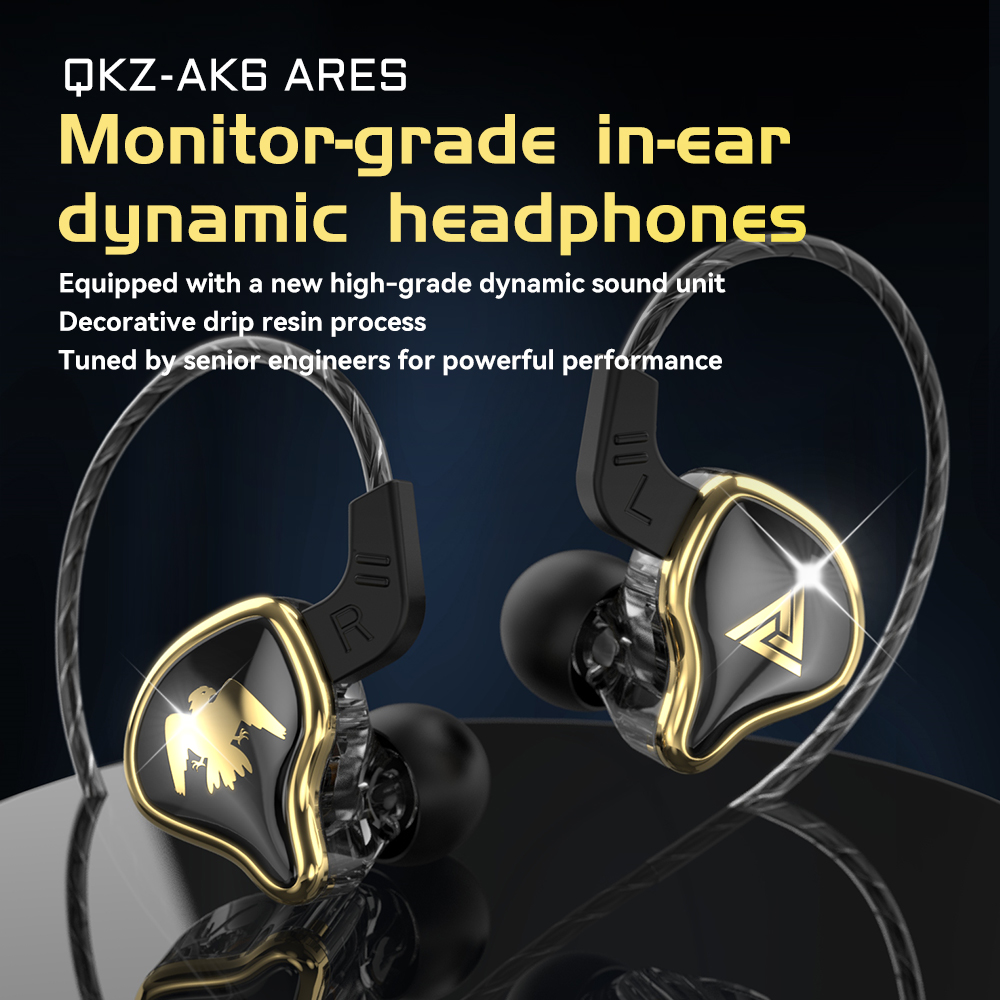 QKZ AK6 Ares Earphone Berkabel - Earplug Set Foam ulasan dan harga