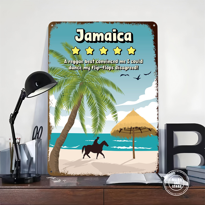 Poster Logam Perjalanan Lucu J - Travel Accessories For Jamaica ulasan dan harga