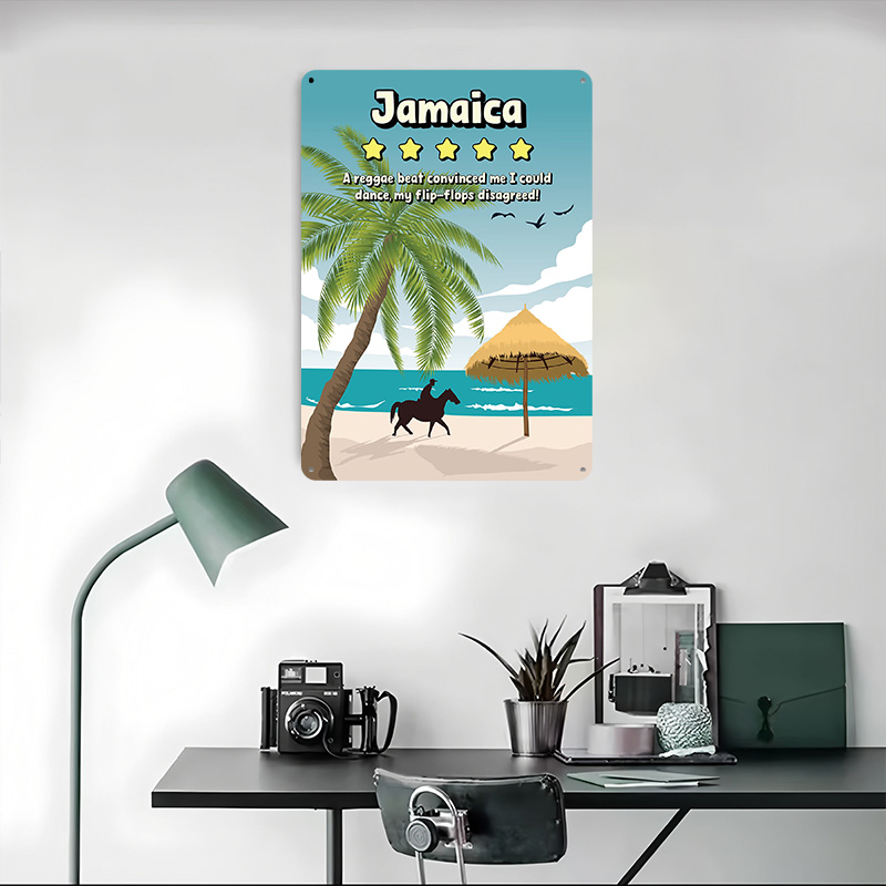 Poster Logam Perjalanan Lucu J - Travel Accessories For Jamaica ulasan dan harga