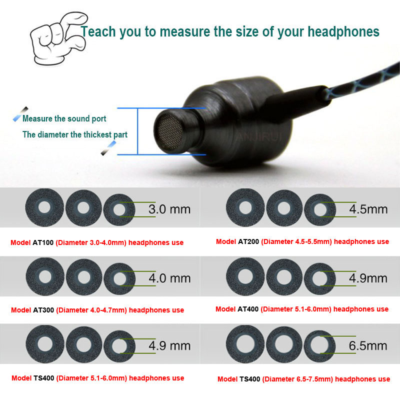 1 Pasang ANJIRUI TS400 6.5Mm ( - Earplug Set Foam ulasan dan harga
