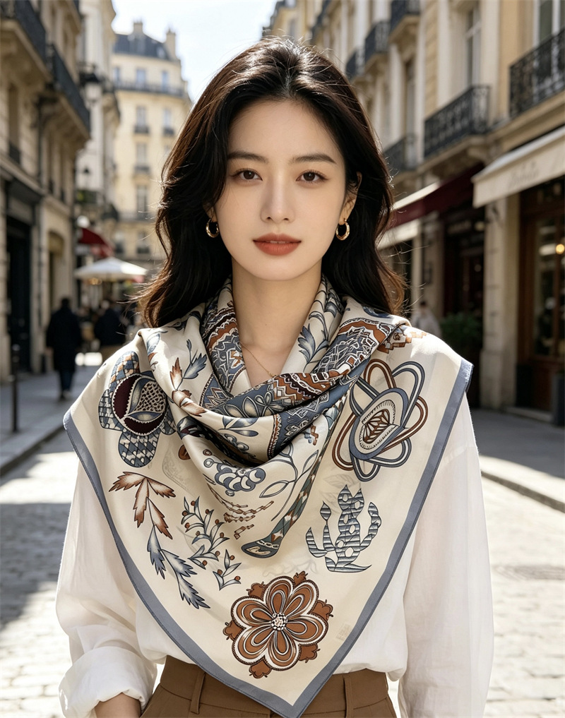 Bandana Wanita Motif Kuda 90CM - Travel Accessories Gifts For Women ulasan dan harga
