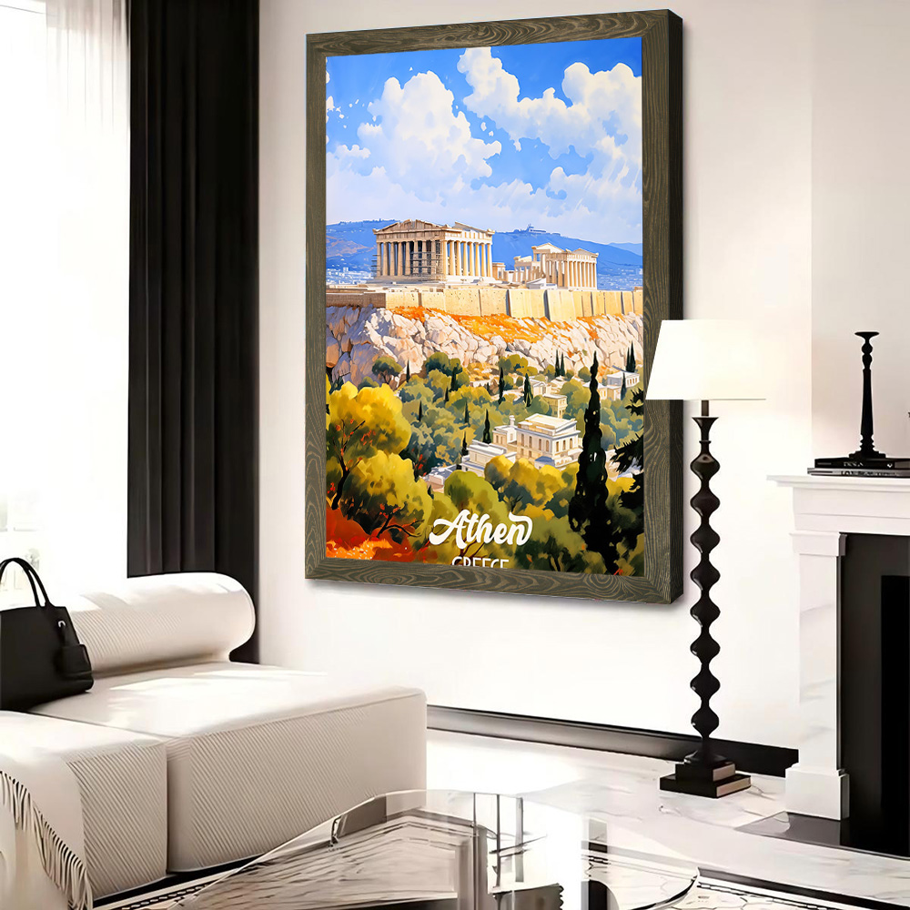 Poster Kanvas Perjalanan Athen - Travel Accessories Greece ulasan dan harga