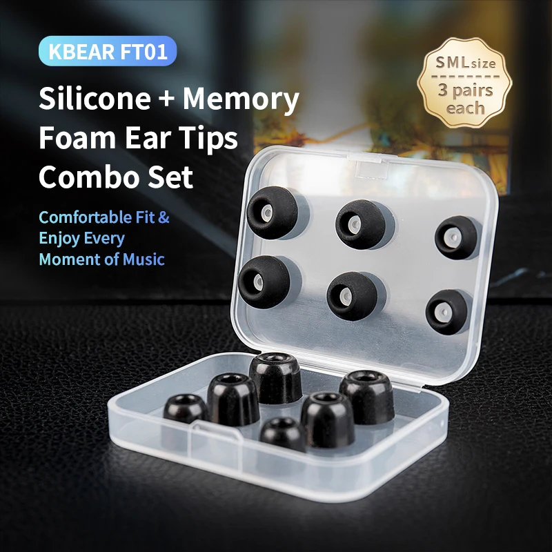 KBEAR FT01 Set Kombinasi Ear T - Earplug Set Foam ulasan dan harga