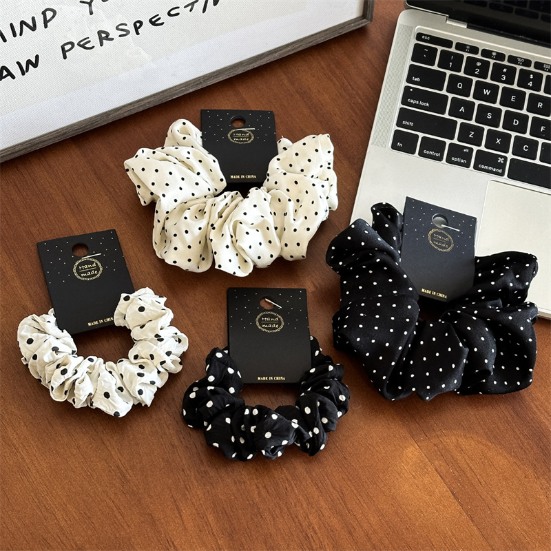 11Cm/14Cm Dot Kain Scrunchies  - Travel Accessories Gifts For Women ulasan dan harga