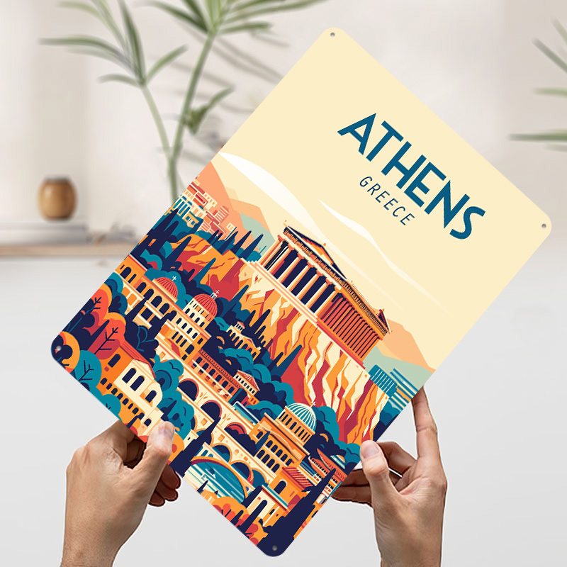 Poster Perjalanan Yunani Tanda - Travel Accessories Greece ulasan dan harga
