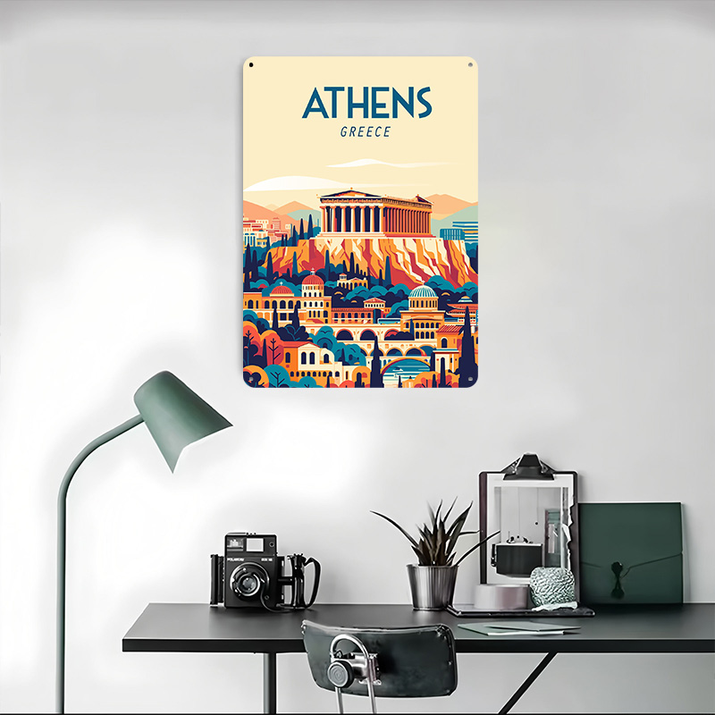 Poster Perjalanan Yunani Tanda - Travel Accessories Greece ulasan dan harga