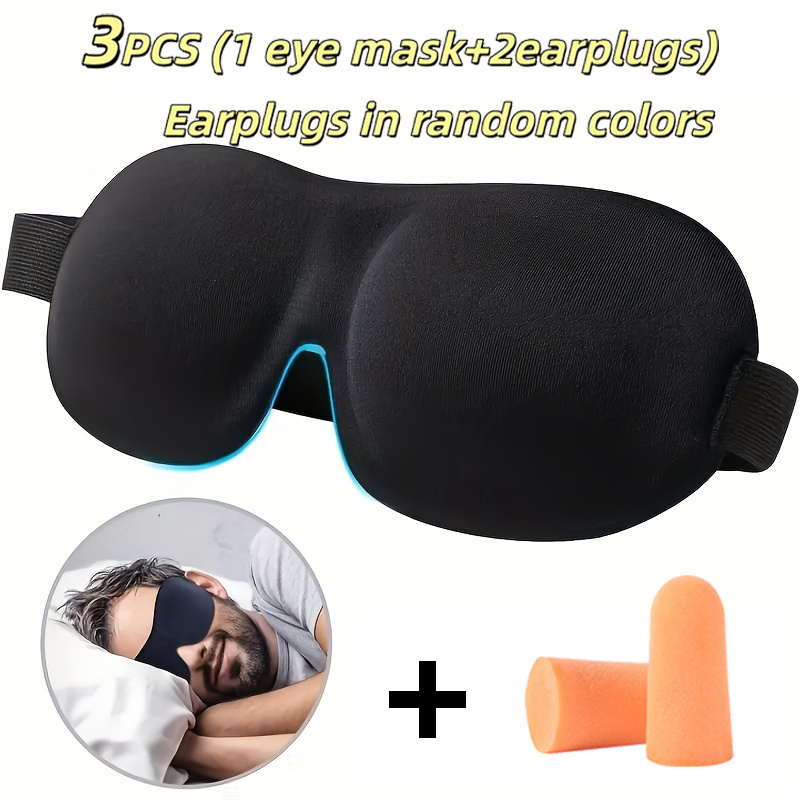 Set Tidur 3 Buah-Masker Mata T - Earplug Set Foam ulasan dan harga