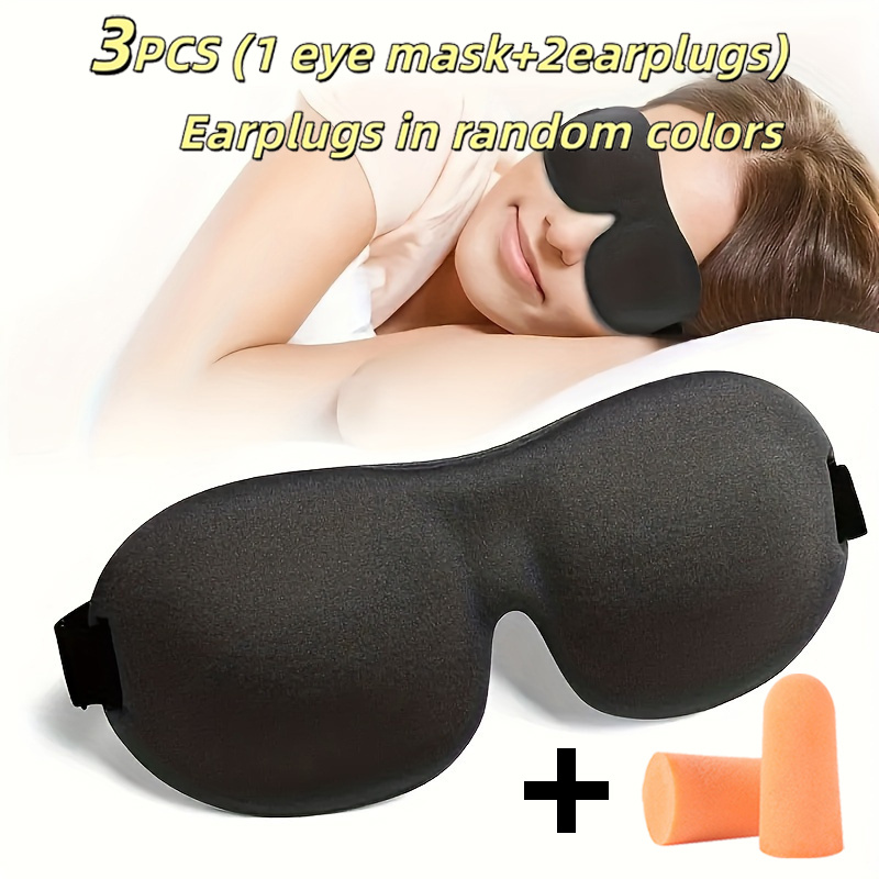 Set Tidur 3 Buah-Masker Mata T - Earplug Set Foam ulasan dan harga