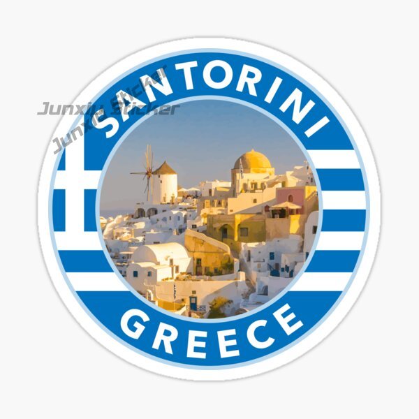 SANTORINI GREECE Stiker Mobil  - Travel Accessories Greece ulasan dan harga