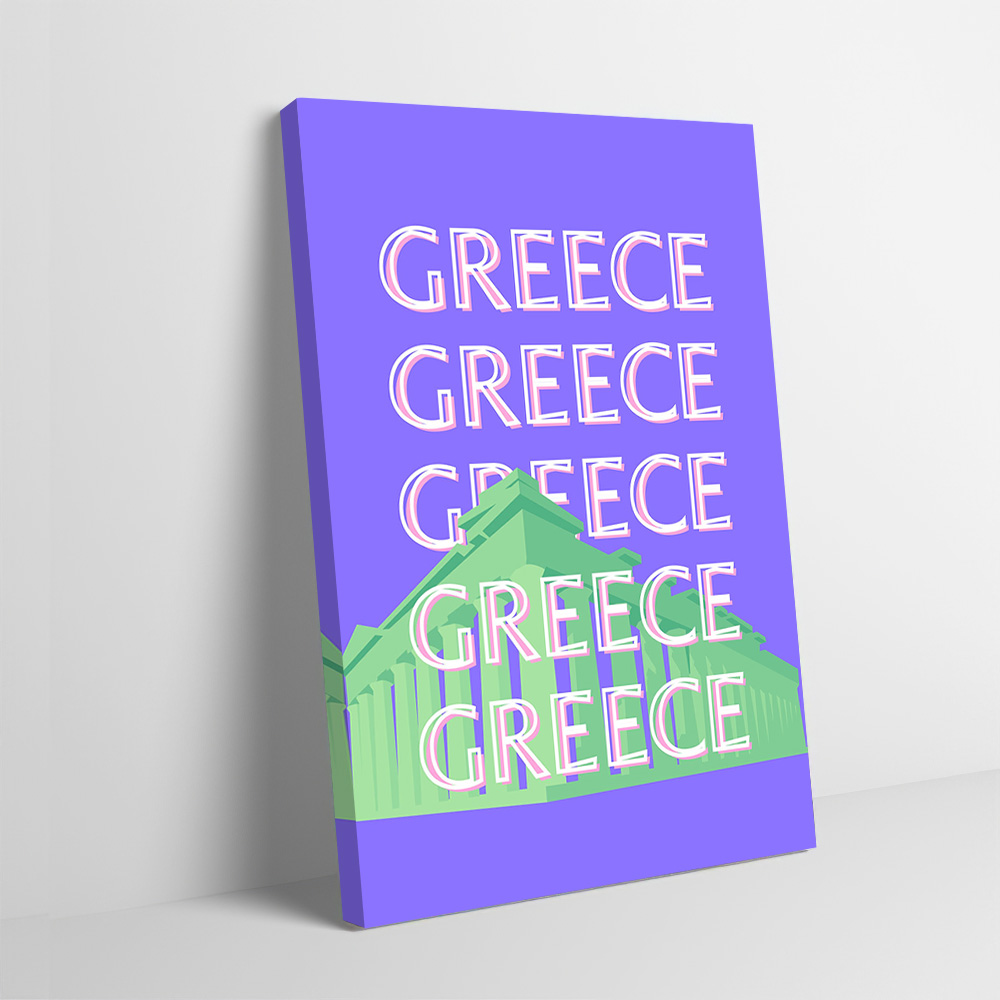 Poster Perjalanan Yunani Lukis - Travel Accessories Greece ulasan dan harga