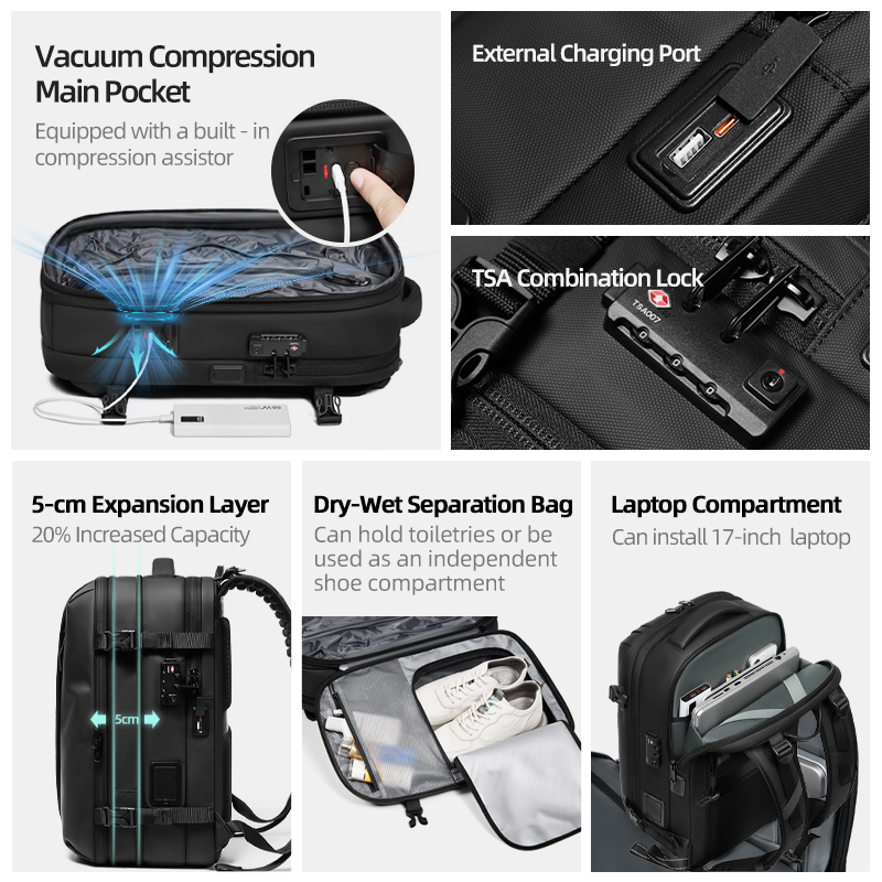 Tas Ransel Pria Travel Backpac - Compression Bag Vacuum ulasan dan harga
