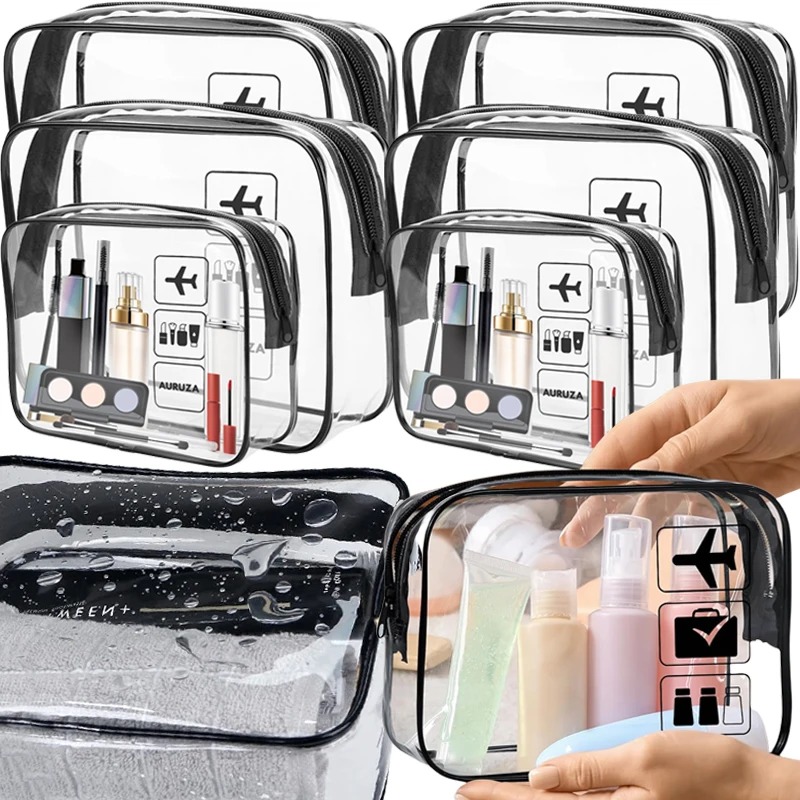 1/3 Buah Tas Ritsleting Transp - Toiletry Bag Tsa ulasan dan harga