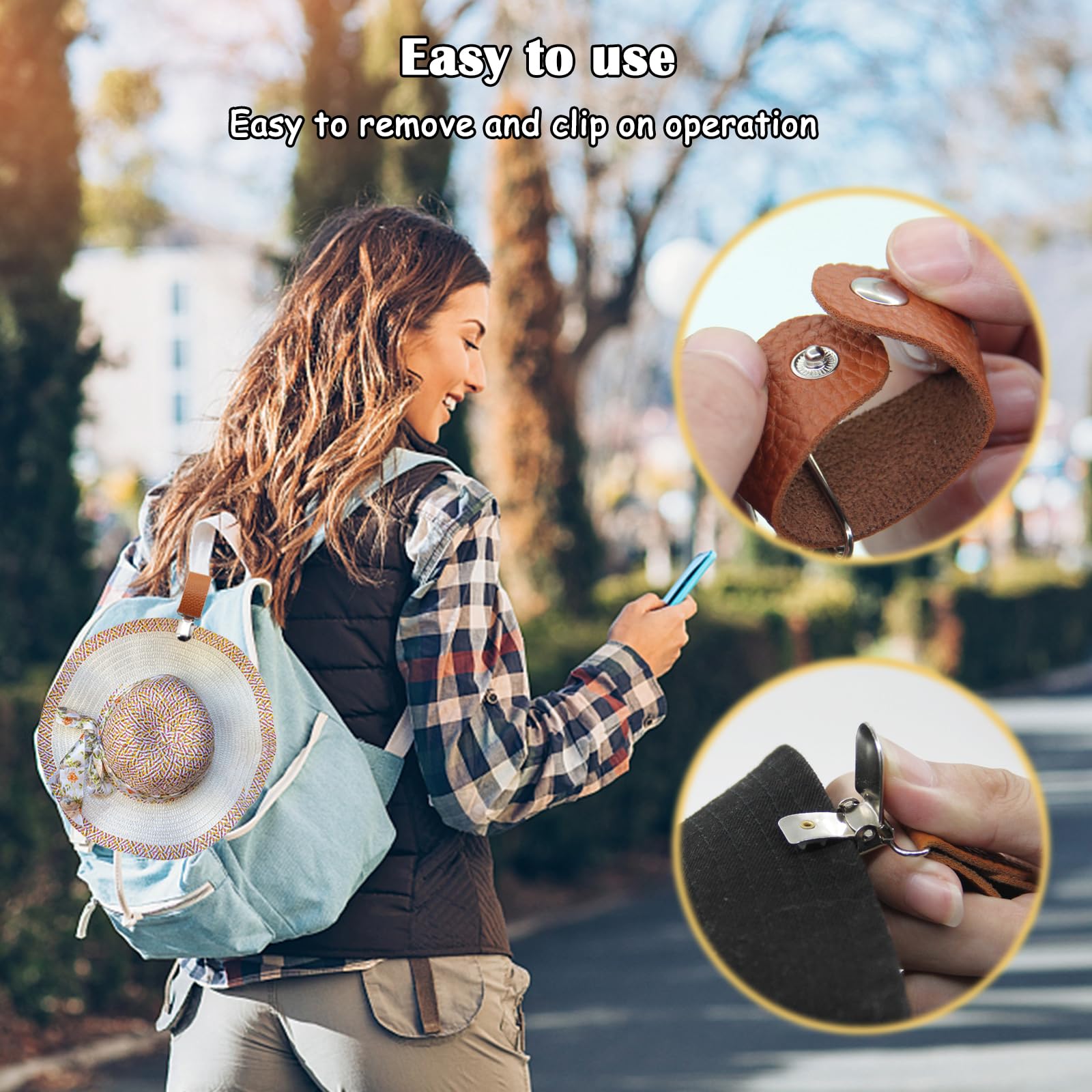 Penjepit Topi Kulit PU untuk P - Travel Accessories Holder ulasan dan harga